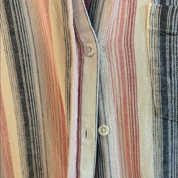 Anthropologie- cloth and stone Striped Sleeveless Midi Dress - Pink, Blue, White - Picture 4 of 8